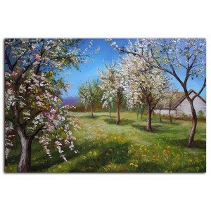 Цветущий яблочный сад